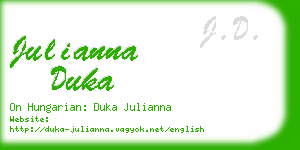 julianna duka business card